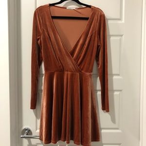 Urban Outfitters Kimchi Blue Velvet Mini Dress